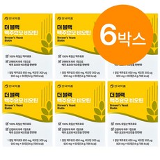 [안국약품] ○더 블랙 맥주효모 비오틴 12개월분(900mgX60정X6박스), 상세 설명 참조, 54g, 6개