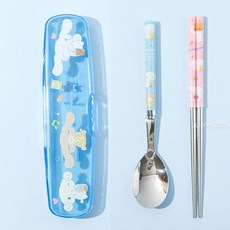 산리오 수저세트 젓가락 숟가락 케이스, 1개