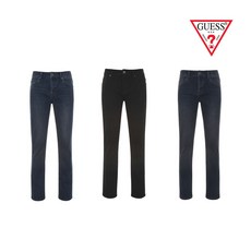 게스(Guess) 게스 남자 겨울 기모 청바지 일자핏 스판진 데님 진청 미디엄블루 청