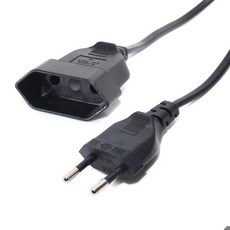 유럽 2 프롱 수암 전원 연장 코드 VDE 인증 구리 케이블 0.5m 1m 2m 3m 4m 5m, [06] 0.3m