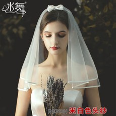 해외발송 [웨딩 면사포]워터 댄스 신부 결혼식 기념일 여행 촬영 나비 매듭 베일 짧은 베일 웨딩 드레스-24130