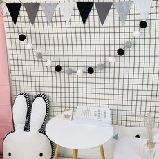 200CM 스칸디 나비아 DIY 양모 공 벽 Hangings 북유럽 스타일 어린이 아기 어린이 방 장식 홈 보육 웨딩 홈 장식|풍경 & 벽 장식|, 1개, T