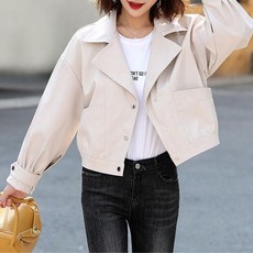 여성 숏코트 봄가을 루즈핏 캐주얼자켓 상의