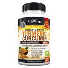 바이오슈바르츠 Turmeric Curcumin 베지캡, 180정, 1개