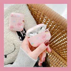 적용 가능한 AirPods Pro 보호 커버 Kanahela Apple 무선 블루투스 헤드셋 airpods1 2 충전 상자 airpods3 만화 실리콘 3 세대 프로 토끼 미끄럼 방지 케이스, 에어 팟 1 세대 2 세대
