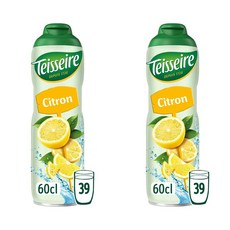 TEISSEIRE 떼세르 레몬 시럽 39컵분 600ml 2팩