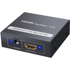 [독일직송] CAMWAY HDMI 스플리터 1 에 2 아웃 HDMI 케이블 1x2 포트 박스 X 박스에 대 한 울트라 HD 4, 단일옵션