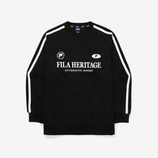휠라 뉴헤리티지 로고포인트 맨투맨 FE2POF6101X BLK