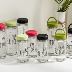 국산 눈금있는 마이보틀 트라이탄 패트 물병 아이스 물통 350ml 500ml 어린이집 헬스, 기본형 350ml 레드