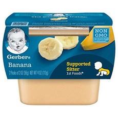 거버 Gerber 1단계 이유식 바나나 56g 2개 8팩, 1개, 1