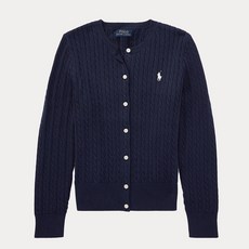 [해외정품]폴로걸즈 케이블 가디건 스웨터