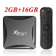 UHD 유튜브 스마트 미디어 플레이어 X88 미니 13 안드로이드 13.0 TV 박스 RK3528 쿼드 코어 2G 16G 4G 32G 2.4G 5G 듀얼 와이파이 H.265 8K, 7) 영국 플러그 - 2GB 16GB - h.265미디어플레이어