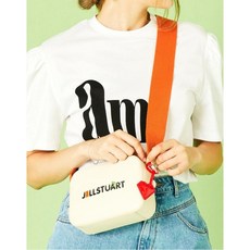질스튜어트 악세서리 20FW [PAPER BAG] 아이보리 가죽 배색 스트랩 카메라백 JABA0F998I2