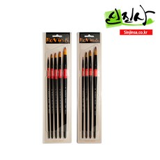 신진사 수채화붓 세트 모음(3본 4본 5본 6본), 5본세트