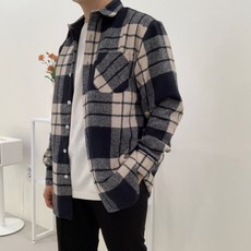 남녀공용 하울 NB 울 체크 남방