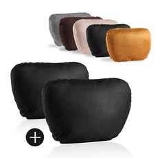 1+1 리얼빵빵 차량용 목쿠션/간편탈부착, 리얼빵빵 목쿠션/블랙(2P)