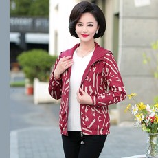 [Myshe]중년여성 캐주얼 후드 자켓 엄마 점퍼 가디건 dt