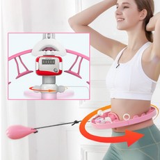스마트 훌라후프 실내용 만보기타입 /다이어트 뱃살 운동기구 돌기형훌라후프 요가 핑추훌라 복부운동 똥배 뱃살운동 뱃살빼기 필라테스 스트레칭, 1