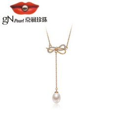 경윤 단진 S925 실버 담수 펄 펜던트 화이트 물방울 모양 패션 미니멀 한 여성 쥬얼리 새해 선물 7-8mm 4
