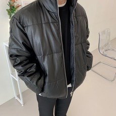 GLN 레더 웰론 패딩