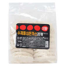 식자재왕 [식자재왕] 수제등심돈까스 국내산 (80gx20ea) 1.6kg, 20Ea, 80g