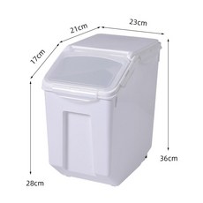 업소용 쌀통 밀가루 쌀보관통 잡곡통 대형 밀폐 벌레방지 저장, 플립 뚜껑 15 L(계량 컵)