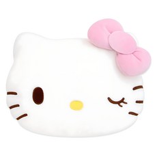 Sanrio 三麗鷗 Hello Kitty 麻糬眨眼臉墊, 白色