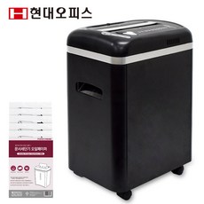 현대오피스 페이퍼프랜드 12매 세단 양쪽투입형 중형문서세단기 PK-7012[블랙]+오일페이퍼, PK-7012, 블랙