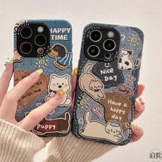 아이폰 케이스 귀여운 만화 커버, 1개, 고양이 아이폰 16 프로 맥스