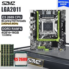 메인보드 메인보드 LGA 2011 마더 보드 키트 Xeon E5 2689 4x4GB DDR3 ECC 메모리 게임 PC 마더 보드 2011 제온 조립 키트, 01. 마더 보드