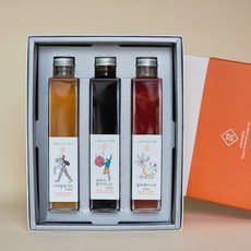 [생활발효] 프리미엄 복분자발사믹식초 선물세트 샐러드발사믹 사과+유청사과, 3개, 200ml