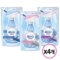 기타 페브리즈 섬유탈취제 리필 320ml 4개 택 1, 상쾌한향 4개
