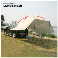 longsinger SUV차박토킹 차박타프 꼬리텐트 날개형 야외캠핑, 흰색