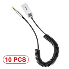 차량용블루투스 블루투스리시버 블루투스 동글 고음질 baseus aux 어댑터 수신기 잭, 10개