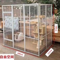 초대형 고양이 격리장 울타리 공간 블랙 길이 검정 야외 고양이장 3단 사진 180 4단, 1 180 가로 124 세로 180 높이 자유공간 현물, 헤이룽장 성 지린 성