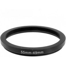 uxcell 스텝 다운 링 렌즈 어댑터 카메라 부품 55mm-49mm 렌즈 필터, 단일상품