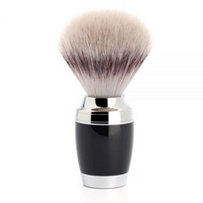 Mühle StYLO 블랙 실버팁 섬유 면도 브러시