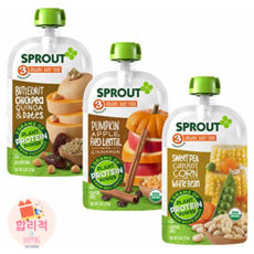 Sprout 아기이유식 아기 짜먹는 이유식 6개, 기본