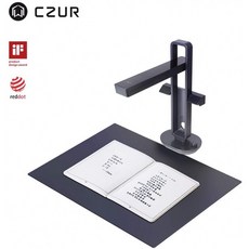 CZUR Aura X Pro 개인용 휴대용 책 스캐너 내장 배터리 Windows 및 macOS와 호환되는 고 이동성 문서 스캐너, 단일옵션