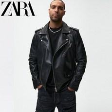 ZARA 남성 라이더자켓 라이딩 재킷 아우터 레더 바이커 점퍼 3427444 800 3427444800