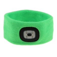 FWT 3 모드 LED 니트 헤드 밴드 손전등 헤드 램프 Sweatband 남녀 조깅 스포츠 사이클링 캠핑, 녹색