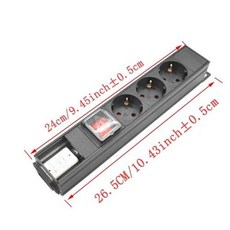 HiFi 오디오 노이즈 AC 필터 전원 컨디셔너 전력 청정기 서지 보호 EU 콘센트 멀티탭 210AC 소켓, 2)3AC SOCKET, 1개