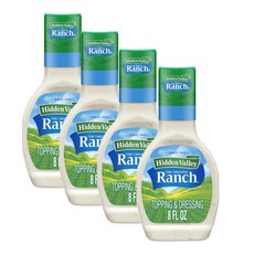 히든벨리 오리지널 랜치 샐러드 드레싱 앤 토핑 Hidden Valley Original Ranch Salad, 4개, 237ml