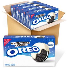 오레오 OREO 화이트 퍼지 커버 초콜렛 S앤드wich 쿠키 8.5 온스4개 팩