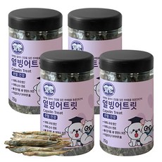 펫턴 트릿 반려동물 동결건조 간식, 열빙어, 4개, 70g - 강아지열빙어