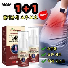 GBED 1/1+1/1+1+1 중장년층 요추통 전문 개발 디스크 어깨 허리 냉찜질 젤 관절 무릎 통증 케어, 2개