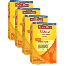네이처 메이드 SAM-e 샘이 컴플리트 400mg Nature Made, 4개, 36정