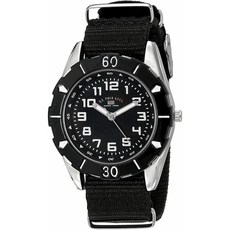 U.S. Polo Assn. Kids USB75027 Stainless Steel Watch with Black Nylon Strap