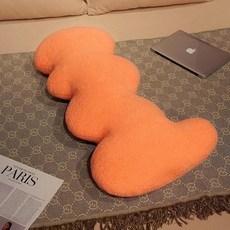 웨이브베개 큰 파도 포옹 베개 긴 스트립 클립 다리 머리 받침 동반 수면 침대 임산부 측면 생일 선물, [06] orange, 1개