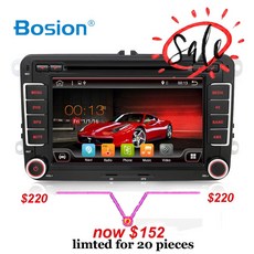 Bosion 자동차 멀티미디어 플레이어 안드로이드 gps 2 딘 자동차 라디오 오디오 자동 폭스 바겐/폴로/passat/골프 쿼드 코어 ram 2g swc, 1개(A10), 러시아(A10), 2G 16G(A10)